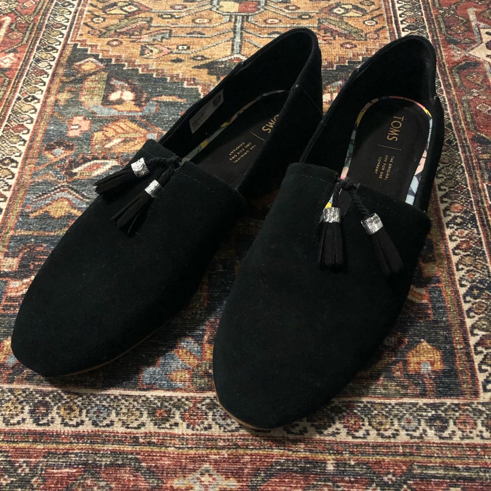 Tom’s Black Suede Kelli Bow Alpargata